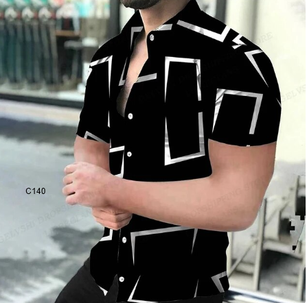 camisa estampado 3d para caballero