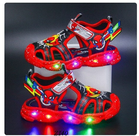 Sandalias para niños caricaturas luces