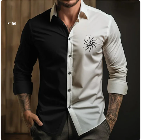 Camisa manga larga formal para caballero