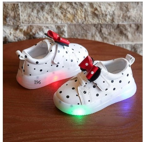 Zapatillas para niña de personaje blancos con luces