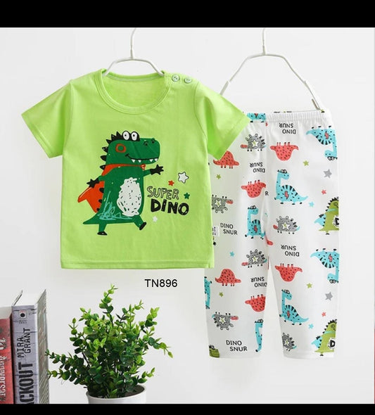 Pijama para niños dinosaurio algodón