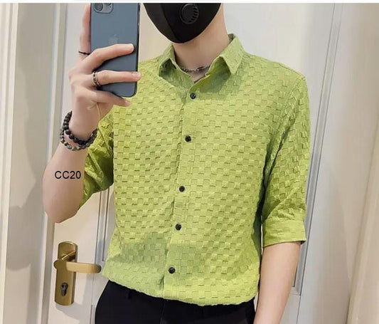 Camisa tela fina moda elegante para caballero