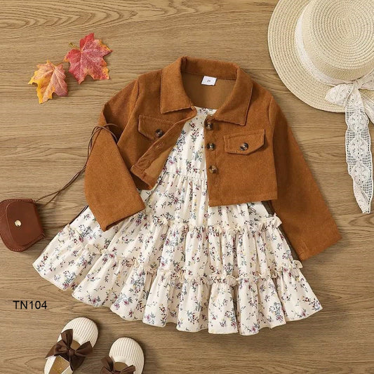 Vestido con chaqueta para niña