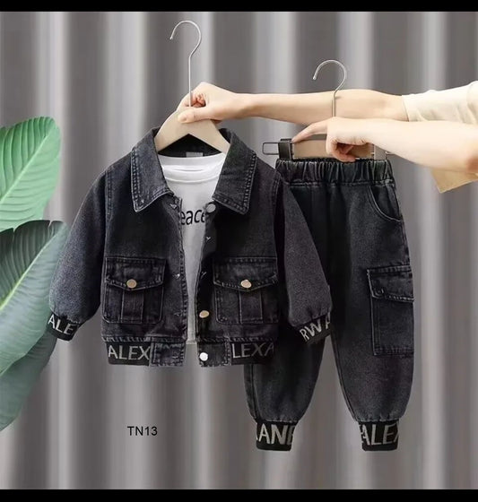 Traje jean para niño