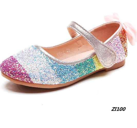 Zapatos arcoíris para niña brillantes