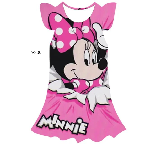 Vestido estampado caricatura infantil