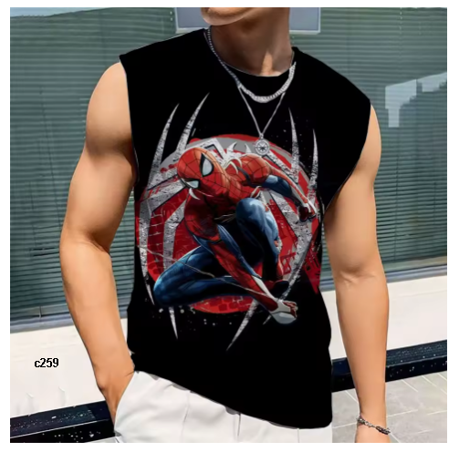 camisa 100% algodon estampado superheroe