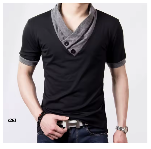 camisa cuello v para caballero