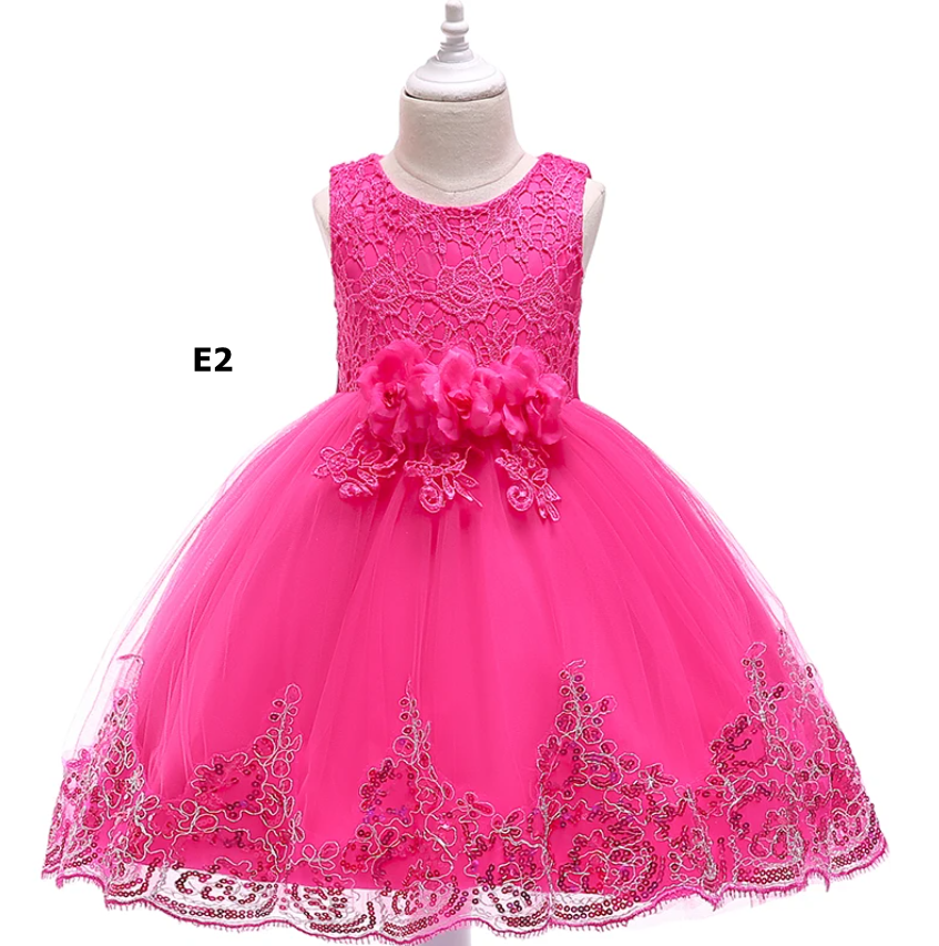 Vestido para niña de gala rosa