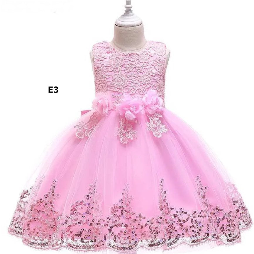 Vestido para niña de gala rosa claro