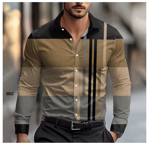 camisa estampado 3d para caballero