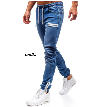 Jean azul tipo jogger