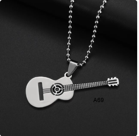 Cadena guitarra acero para caballero