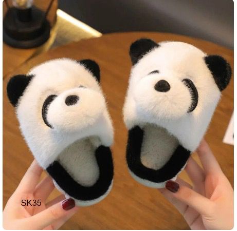 Pantuflas de panda unisex