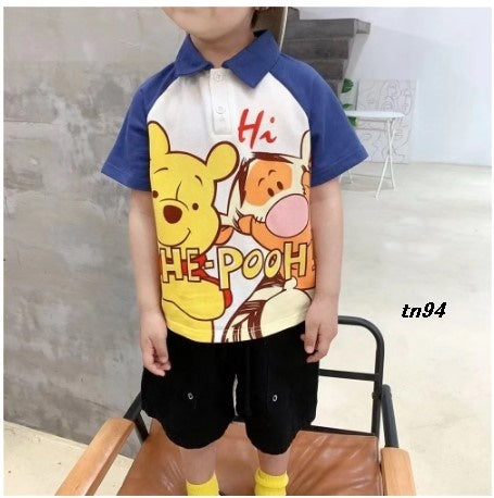 Camiseta para niño de personaje amarillo y azul