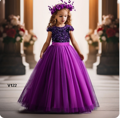 vestido largo para niña elegante